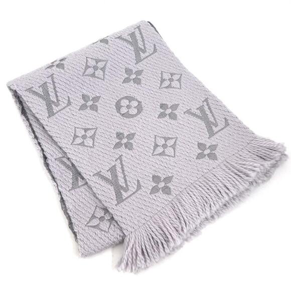 Louis Vuitton Echarpe Mania Scarf Wool/Silk Gray Women's M74742 r10931g